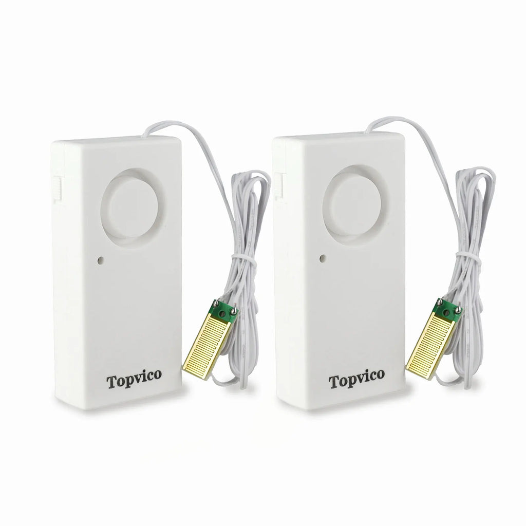 Detecteurs de Fuite d'Eau TOPVICO TP-206W (Lote de 5) – Alarma de inundación 120 dB para protección de casa y lugares 