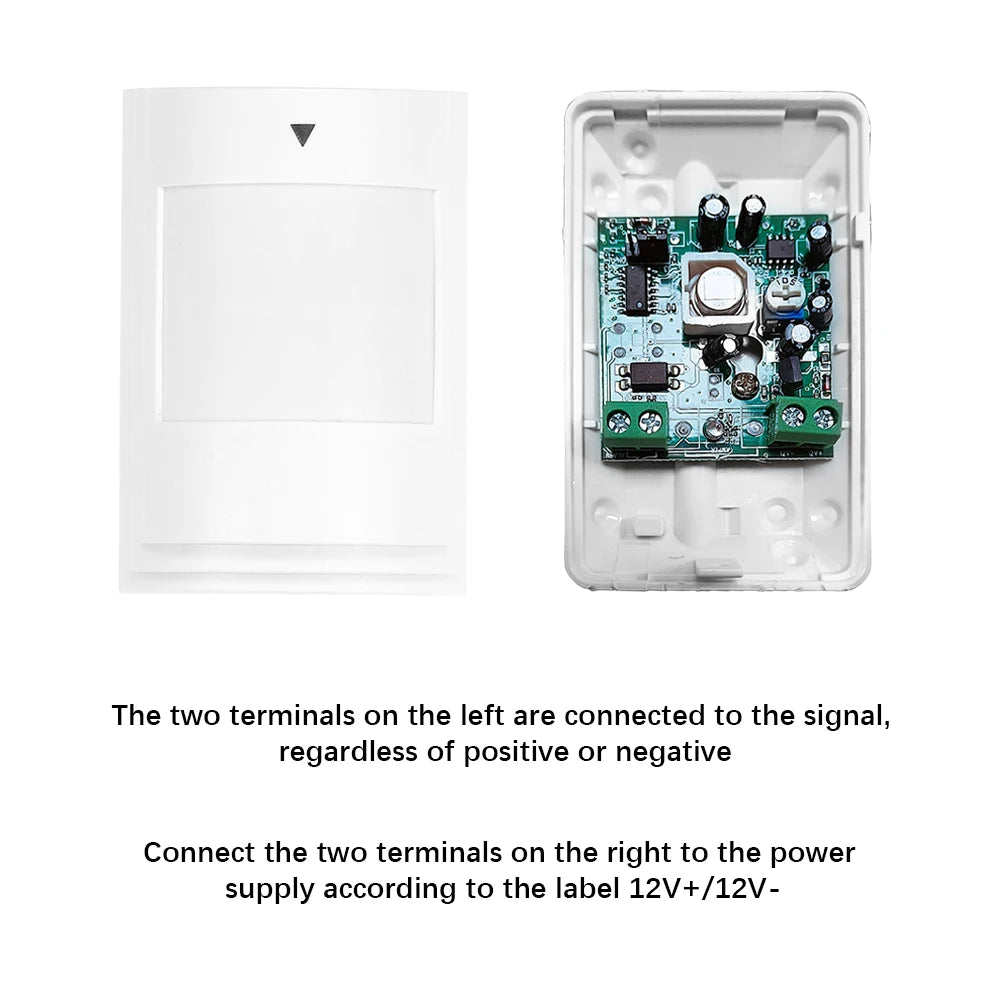 Detector de Movimiento Filaire PIR Anti-Animaux – Doble Infrarrojos 110° para Alarma Casa, Inmunité Animaux jusqu'à 15 kg 
