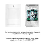 Detector de Movimiento Filaire PIR Anti-Animaux – Doble Infrarrojos 110° para Alarma Casa, Inmunité Animaux jusqu'à 15 kg 