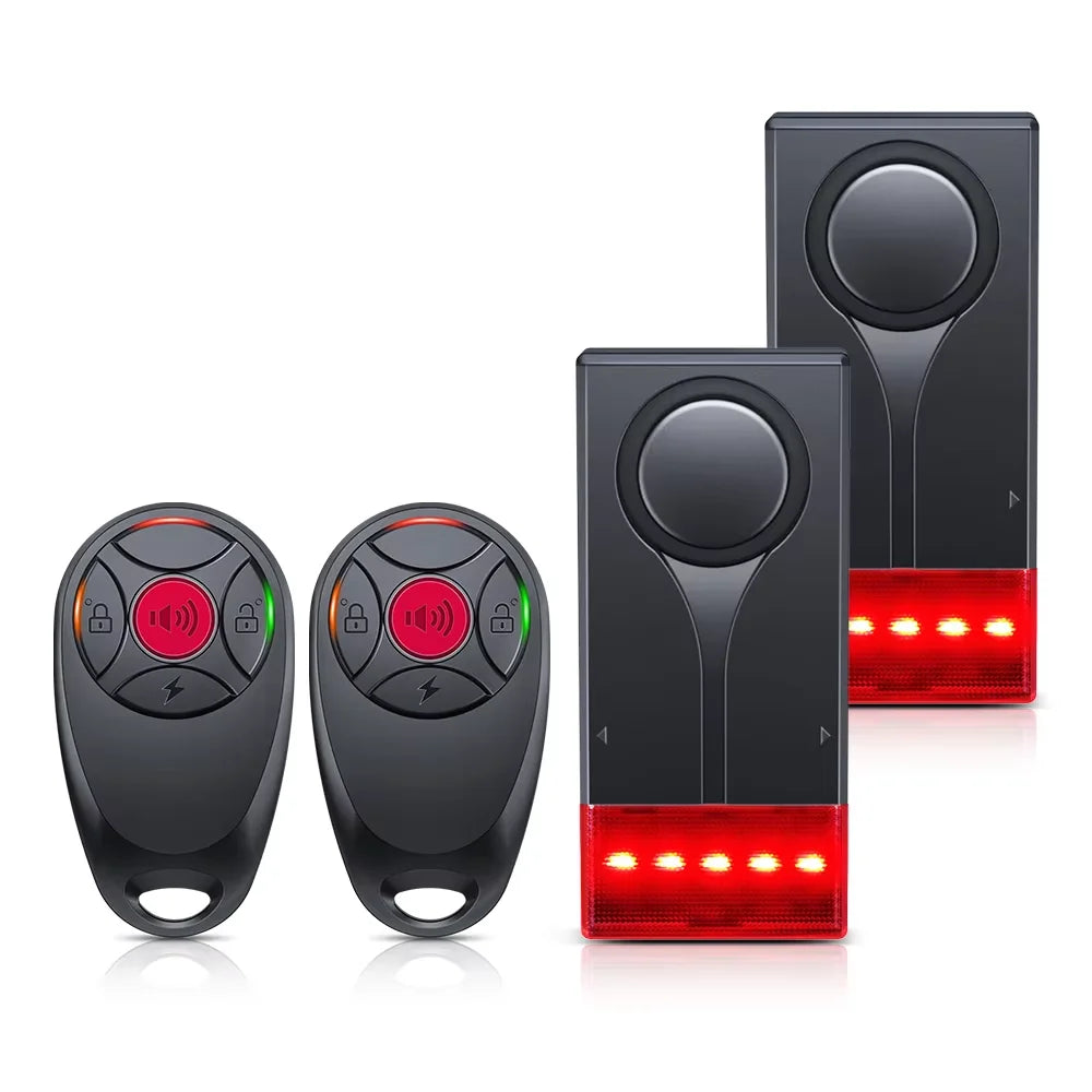 Elecpow Alarme Antivol Sans Fil 108 dB pour Voiture et Camping-Car – Détecteur de Vibration avec Télécommande et Alerte Sonore & Lumineuse