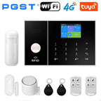 PGST 108-4G - Sistema de alarma Maison Connecté WiFi 4G Tuya Smart Life, 433 MHz, Écran y Clavier, Compatible con Alexa y Google