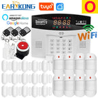 Earykong ER-TW99C – Sistema de alarma Maison Connecté Tuya WiFi &amp; GSM, color de pantalla, Sirène Intégrée, función de sonido y detectores sin hilos