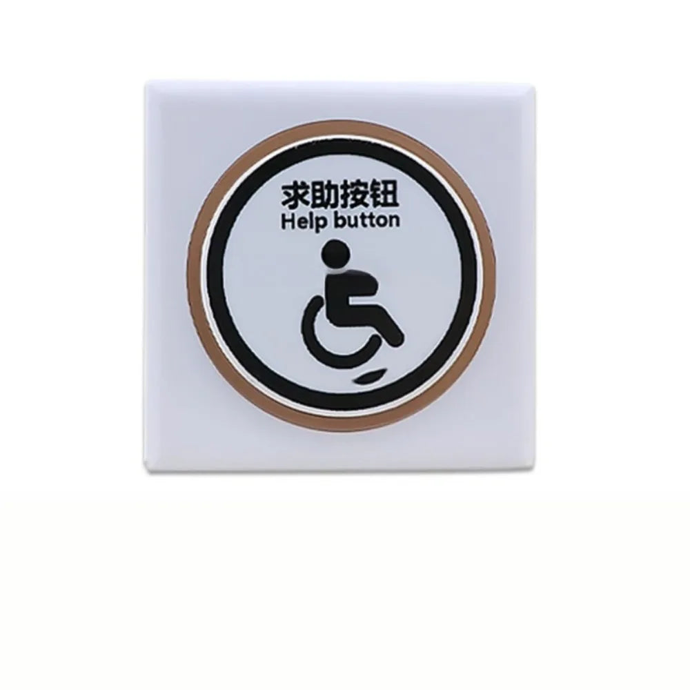 Alarme SOS Sans Fil pour Toilettes PMR – Botón de llamada de urgencia Audible et Visuel pour Personnes Âgées et Espaces Publics