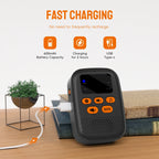 Buscapersonas SOS para ayuda con botones de llamada sin hilos: reloj y receptor vibrante con pantalla, sistema de alerta médica para personas mayores (sin WiFi) 