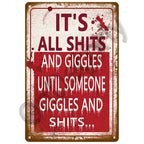 Panneau Vintage CCTV en Métal 20 x 30 cm – Plaque Murale “Vidéosurveillance 24h” pour Bar, Garage, Café et Maison