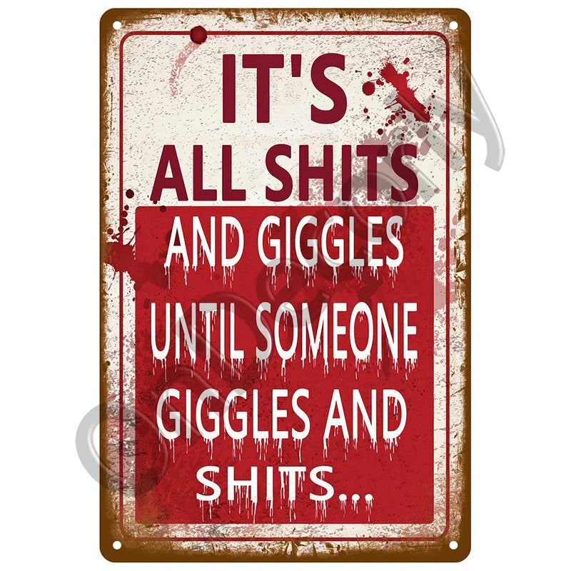 Panneau Vintage CCTV en Métal 20 x 30 cm – Plaque Murale “Vidéosurveillance 24h” pour Bar, Garage, Café et Maison