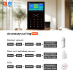 PGST 109-4G – Sistema de alarma Maison Connecté Tuya WiFi y 4G, Seguridad sin filtro con aplicación Smart Life, Capteurs de Porte et Sirène