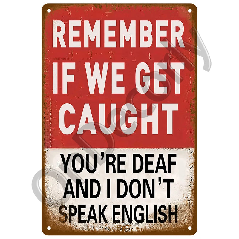 Panneau Vintage CCTV en Métal 20 x 30 cm – Plaque Murale “Vidéosurveillance 24h” pour Bar, Garage, Café et Maison