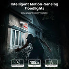 Caméra de Surveillance Extérieure DEKCO 3K UHD avec Projecteur – Vue 360°, Vision Nocturne Couleur, Détection PIR et Audio Bidirectionnel