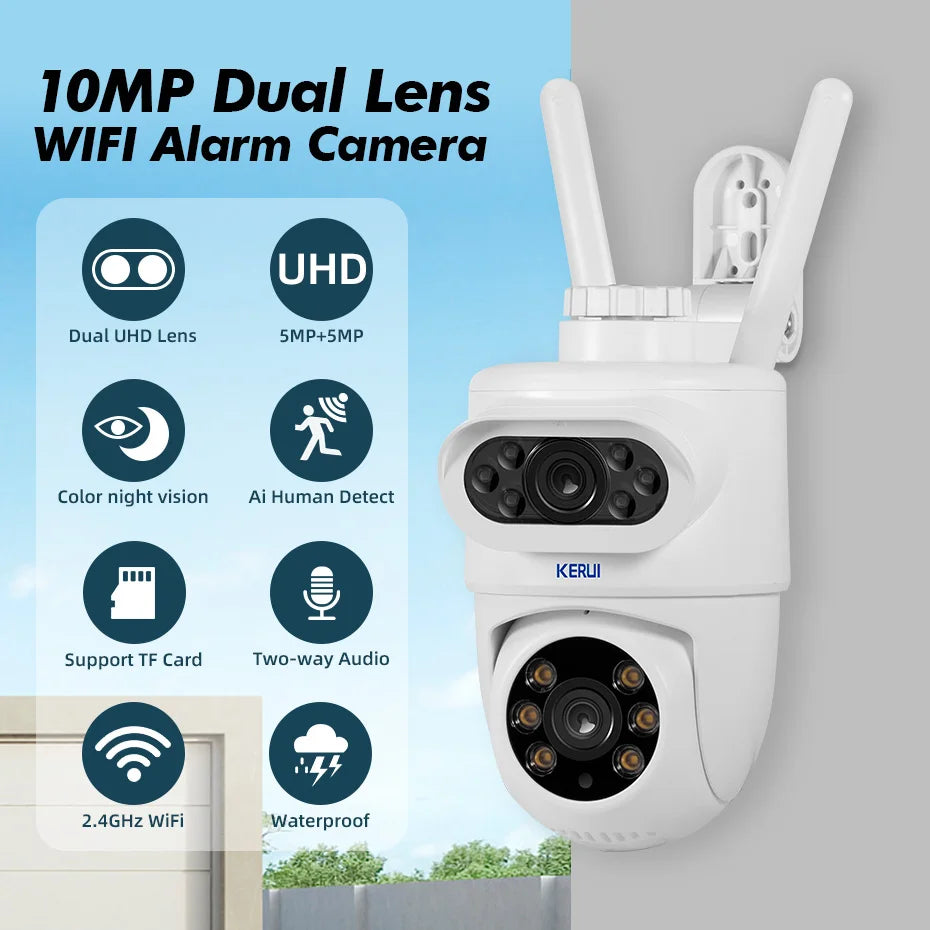 KERUI W181 – Sistema de alarma Maison Connecté Tuya WiFi &amp; GSM, Seguridad Sans Fil con detector de movimiento y captadores de apertura 