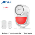 Detector de movimiento infrarrojo PIR CPVAN con Sirène 125 dB – Alarma de casa, garaje, apertura y autocaravana con teléfono y capturador de puerta 