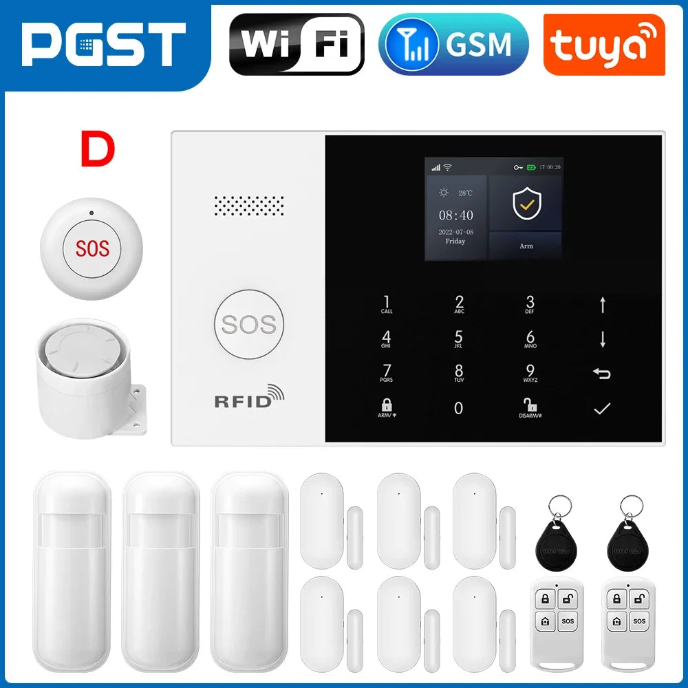 PGST PG-105 – WLAN- und GSM-Hausalarmsystem ohne Filter, Einbruchschutz für Wohnung, Büro und Garage