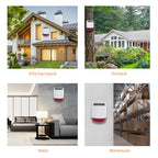 Staniot WSR100 - Sirène Extérieure Sans Fil Solaire con Flash, 110 dB, Étanche, Sistemas de alarma compatibles Tuya WiFi y GSM 