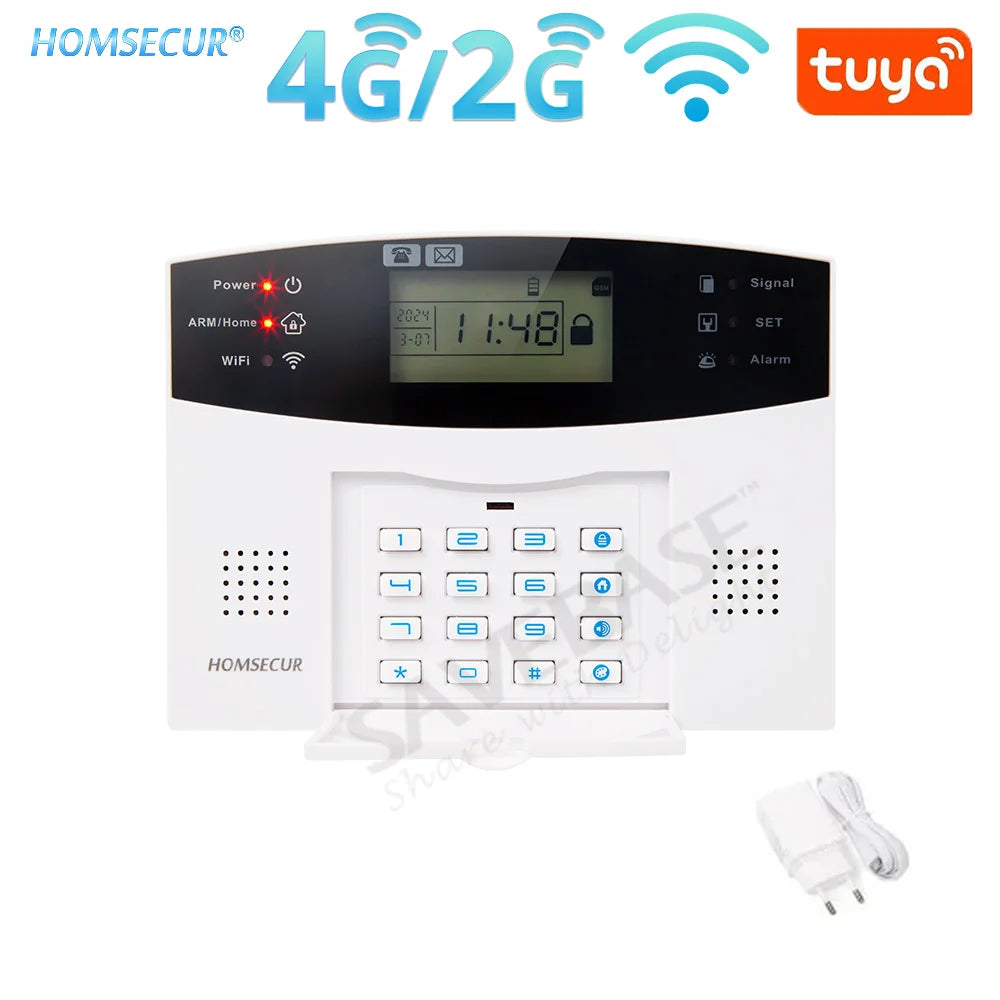 HOMSECUR DD01-4G – Sistema de alarma de casa conectado WiFi y 4G con aplicaciones, SOS, interfono y aplicaciones automáticas 
