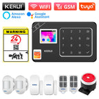 KERUI W181 – Hausalarmsystem mit Tuya-WiFi- und GSM-Verbindung, Sans-Fil-Sicherheit mit Bewegungsmelder und Türöffner 