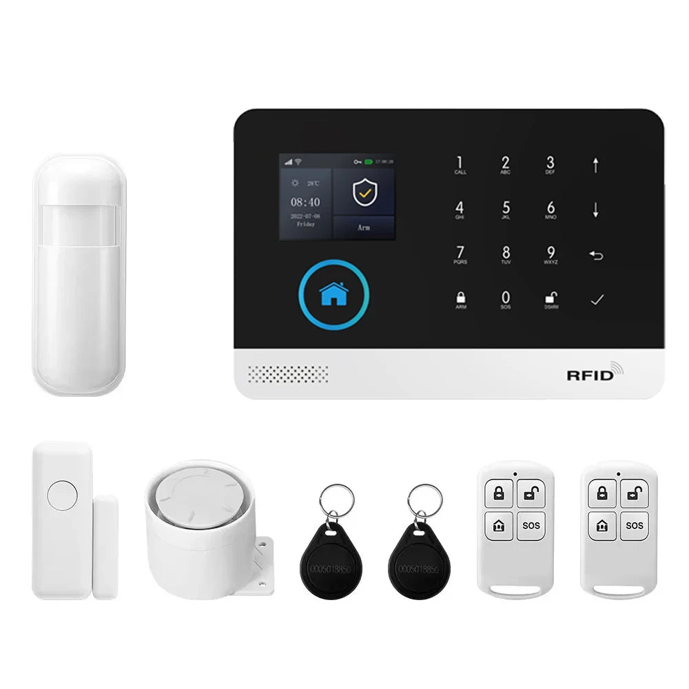 Système d’Alarme Maison PGST 4G WiFi avec Écran – Kit Sécurité Connectée Tuya Compatible Alexa et Smart Life