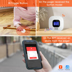 Buscapersonas SOS WiFi Tuya para personas mayores – Sistema de alerta médica sin filtro con pantalla LCD y botón de urgencia