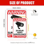 Panneau de Signalisation Sécurité en Aluminium – Alarme Vidéo, Accès Interdit, Propriété Privée, Attention Véhicules et Chien de Garde