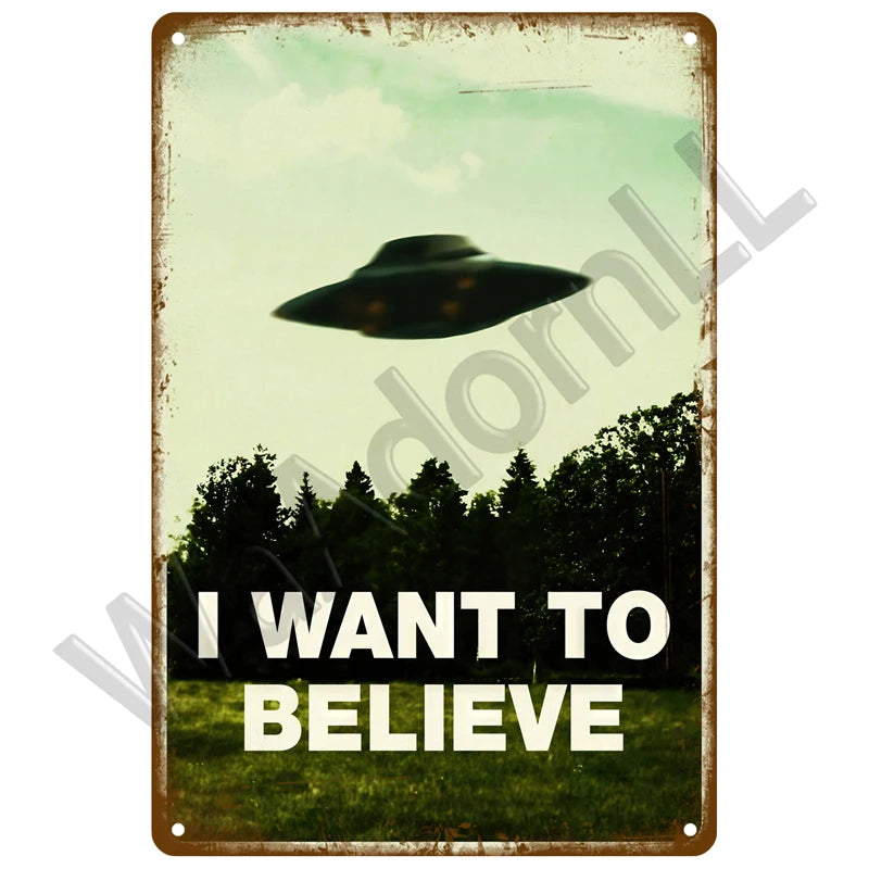 Plaque Métal Rétro “Attention Zone Sous Surveillance” – Panneau Décoratif Vintage 20x30 cm pour Maison, Garage, Bar et Atelier