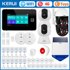 KERUI G64B – Sistema de alarma Maison Sans Fil 4G y WiFi con pantalla táctil de 4,3”, aplicación Tuya y kit de seguridad completo 