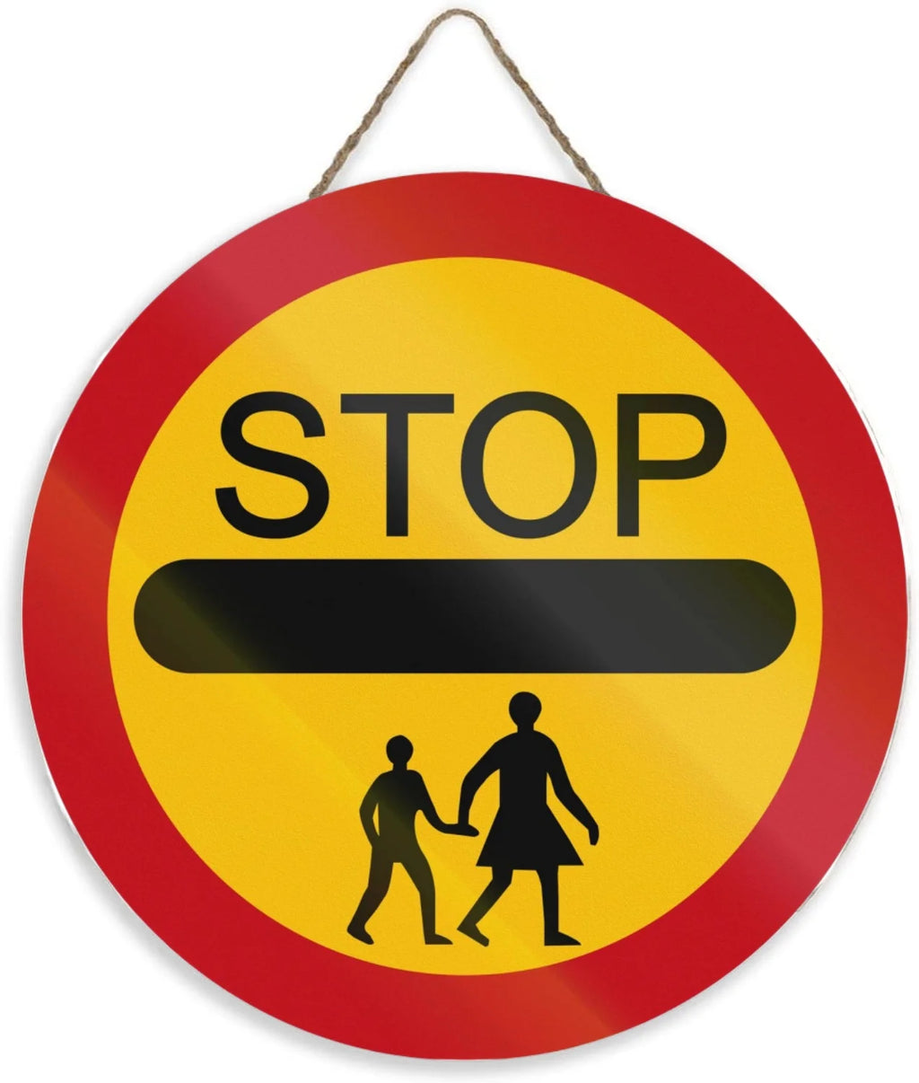 Panneau Rond en Bois “Propriété Privée – Accès Interdit – Vidéosurveillance” – Decoración Murale Seguridad para Cour, Jardin et Allée 