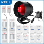 KERUI DLB – Kit Alarme Maison Sans Fil con Sirène Puissante 110 dB, Sistema Anti-Intrusión Autónomo para Interior y Exterior 