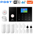 PGST 108-4G - Sistema de alarma Maison Connecté WiFi 4G Tuya Smart Life, 433 MHz, Écran y Clavier, Compatible con Alexa y Google