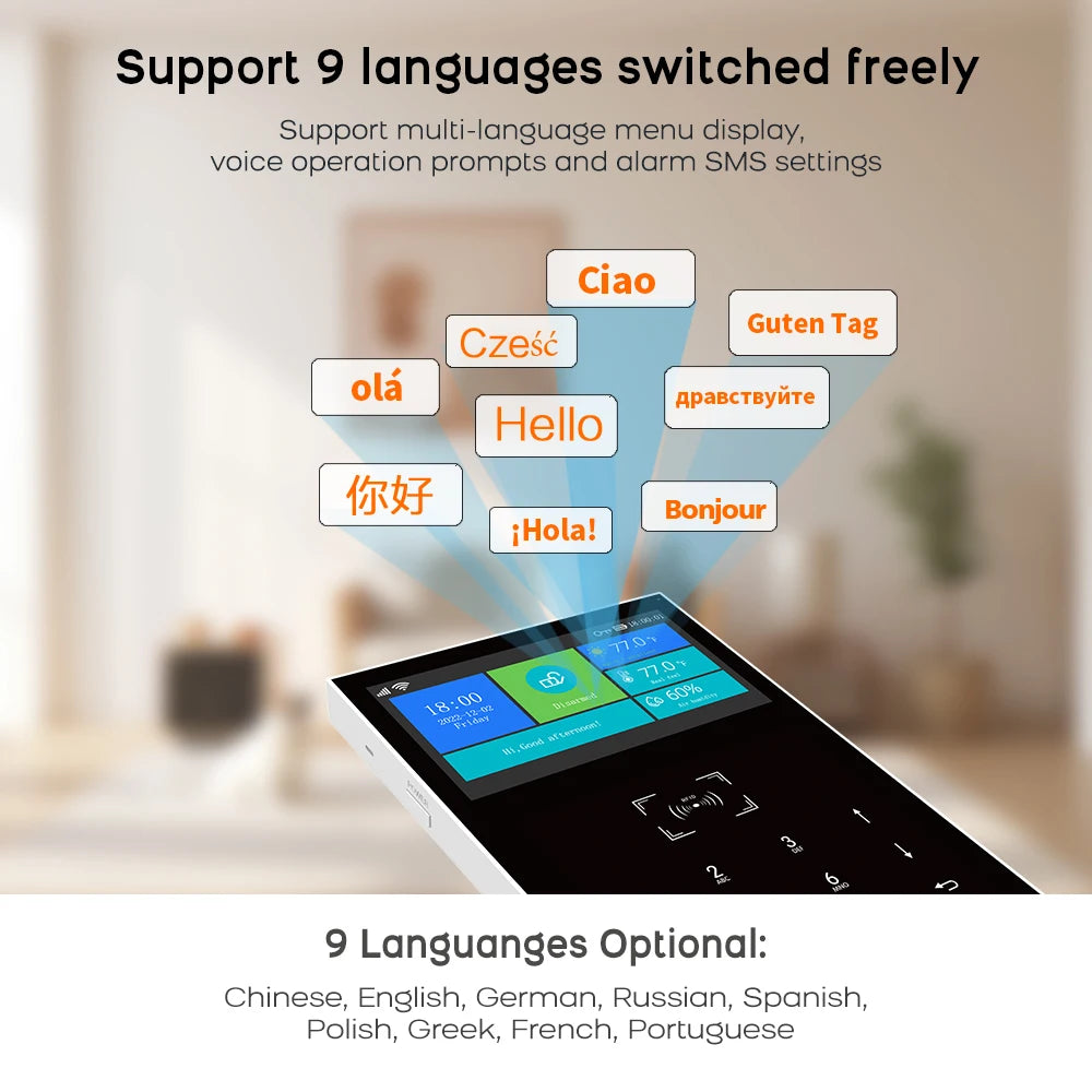 PGST 109-4G – Sistema de alarma Maison Connecté Tuya WiFi y 4G, Seguridad sin filtro con aplicación Smart Life, Capteurs de Porte et Sirène