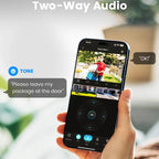 Caméra de Surveillance Solaire AOSU 3MP Sans Fil – PTZ 360°, Batterie 5000 mAh, Audio Bidirectionnel, Vision Nocturne Couleur, IP66