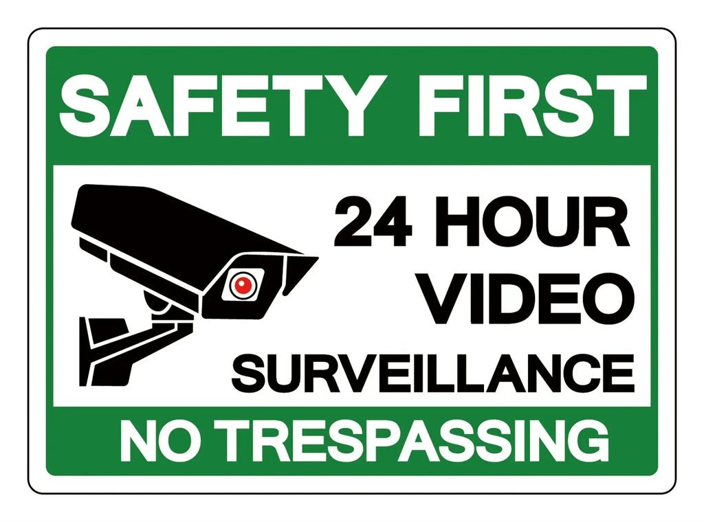 Panneau Métallique “Maison Sous Vidéosurveillance 24h/24” – Señalización de seguridad exterior duradera y decorativa 