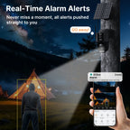 Caméra de Surveillance Solaire WONSDAR 4G avec Carte SIM – PTZ, Enregistrement 24/7, Suivi Automatique, Batterie et Étanchéité pour Extérieur