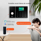 Sistema de alarma Maison Connecté PGST WiFi + GSM con captadores de puerta y movimiento – Central inteligente compatible con Tuya, Alexa y aplicaciones móviles