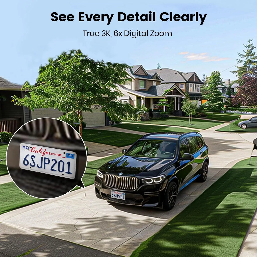 Caméra de Surveillance Extérieure DEKCO 3K UHD avec Projecteur – Vue 360°, Vision Nocturne Couleur, Détection PIR et Audio Bidirectionnel