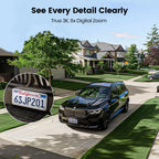 Caméra de Surveillance Extérieure DEKCO 3K UHD avec Projecteur – Vue 360°, Vision Nocturne Couleur, Détection PIR et Audio Bidirectionnel