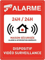 Panneau Aluminium Sécurité “Alarme Vidéo – Propriété Privée, Défense d’Entrer” – Plaque Rétro pour Parking et Zones Protégées