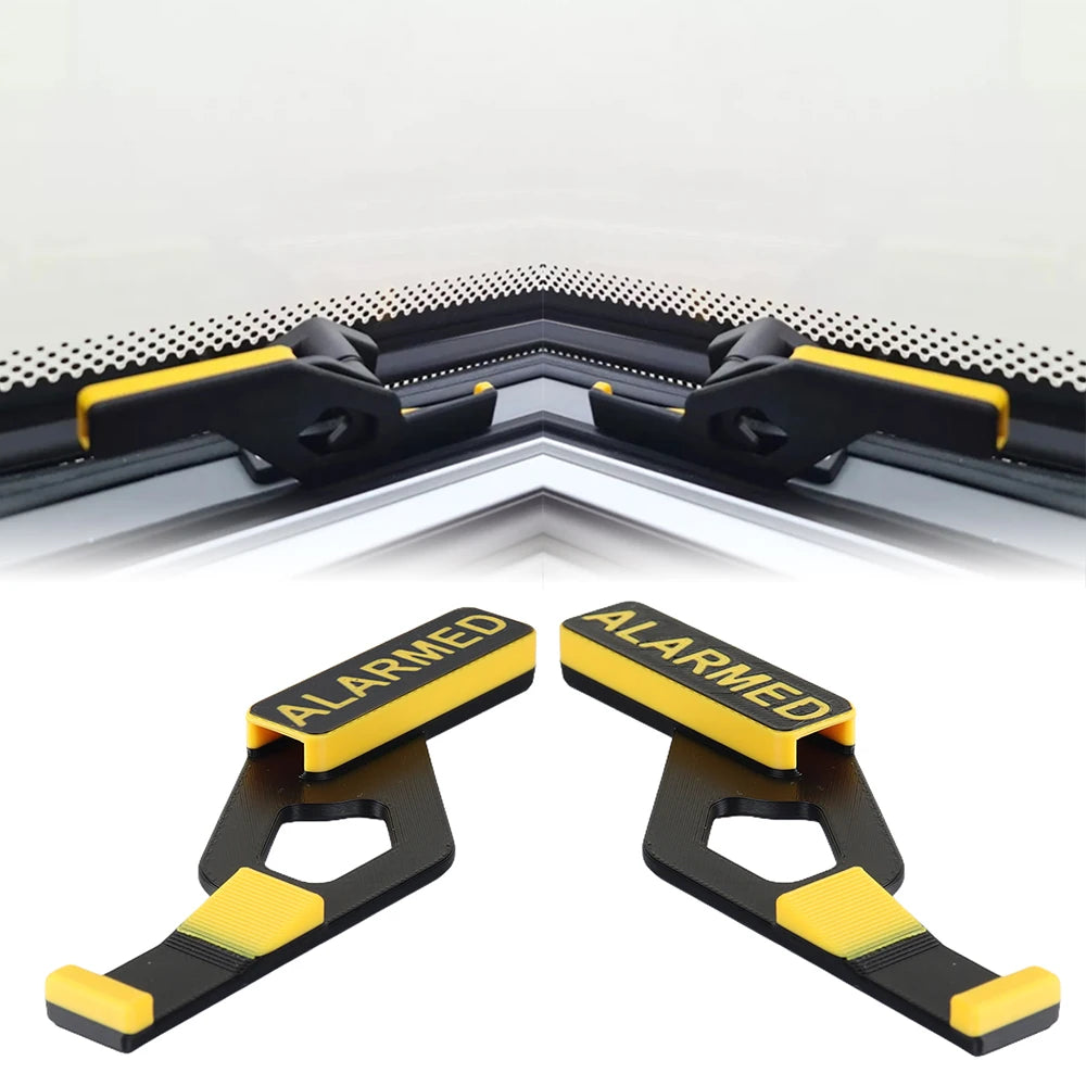 Paire de Verrous de Sécurité “ALARMED” pour Fenêtres de Camping-Car et Caravane – Protection Visuelle et Anti-Intrusion pour Verrous Polyplastic / Polyfix
