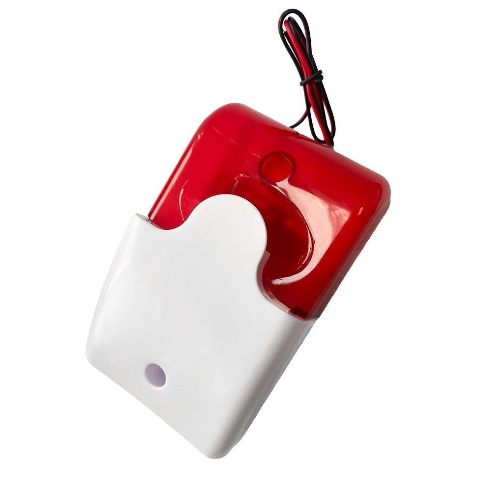 Sirène Filaire avec Flash KUANGZIPENG 110 dB – Alarma sonora y luminosa 12V / 24V / 220V para sistema de seguridad de la casa