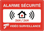 Panneau Aluminium Sécurité “Alarme Vidéo – Propriété Privée, Défense d’Entrer” – Plaque Rétro pour Parking et Zones Protégées