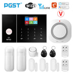 Sistema de alarma Maison Connecté PGST WiFi + GSM con captadores de puerta y movimiento – Central inteligente compatible con Tuya, Alexa y aplicaciones móviles