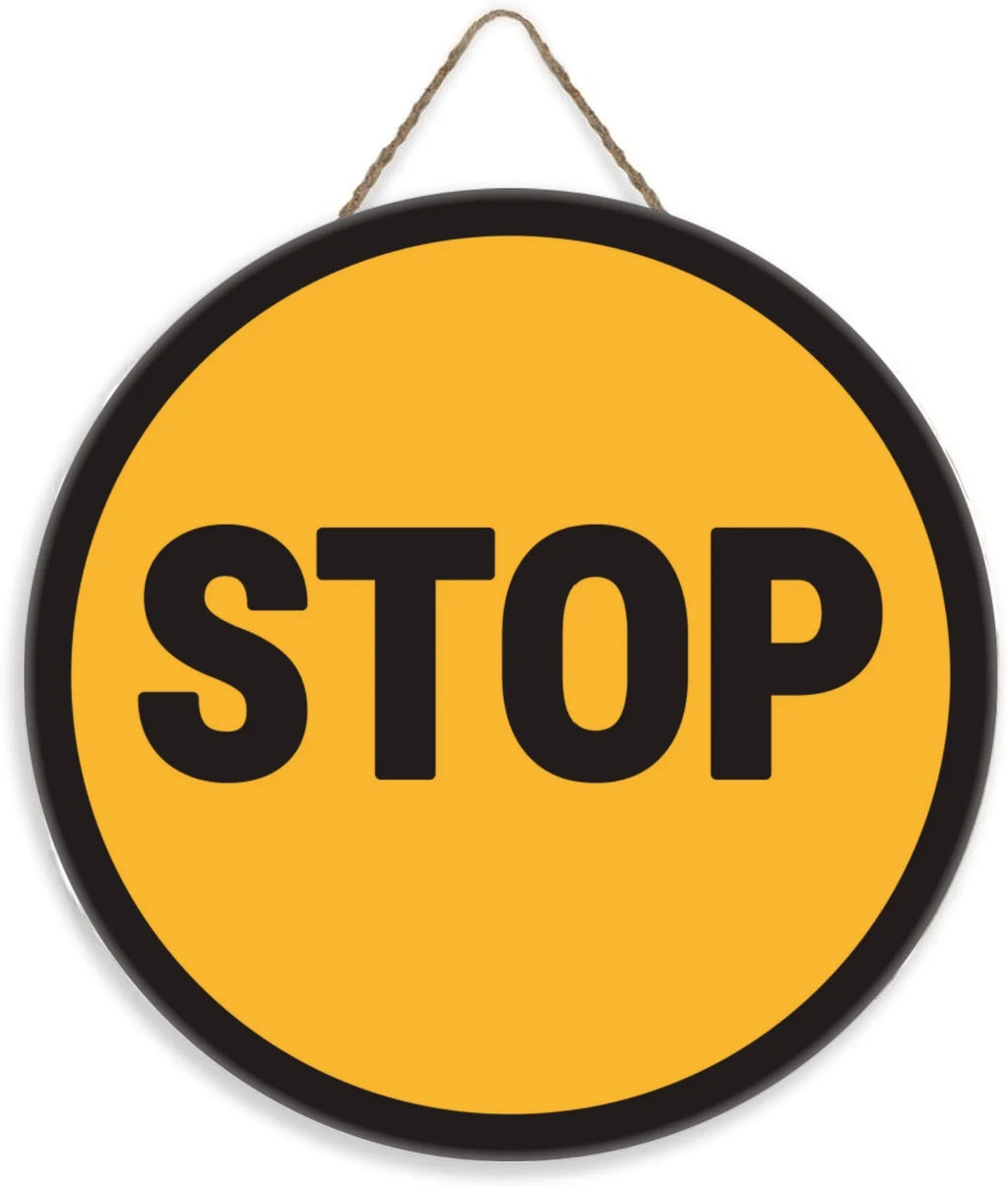 Panneau Rond en Bois “Propriété Privée – Accès Interdit – Vidéosurveillance” – Decoración Murale Seguridad para Cour, Jardin et Allée 