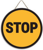 Panneau Rond en Bois “Propriété Privée – Accès Interdit – Vidéosurveillance” – Decoración Murale Seguridad para Cour, Jardin et Allée 