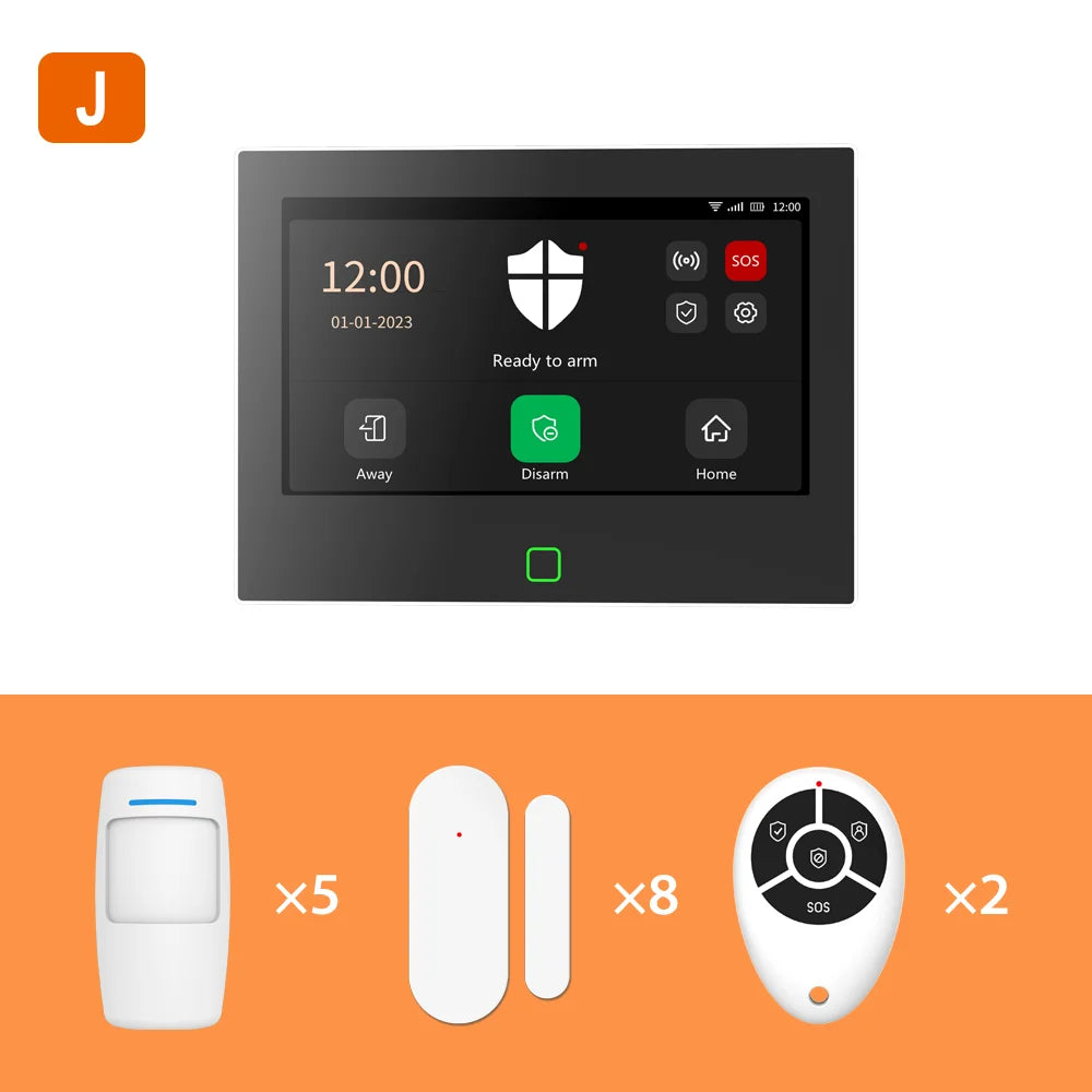Staniot SecPanel 7 H700-4G - Sistema de alarma doméstico WiFi + 4G con pantalla táctil de 7", Sirène 120 dB y batería 5000 mAh