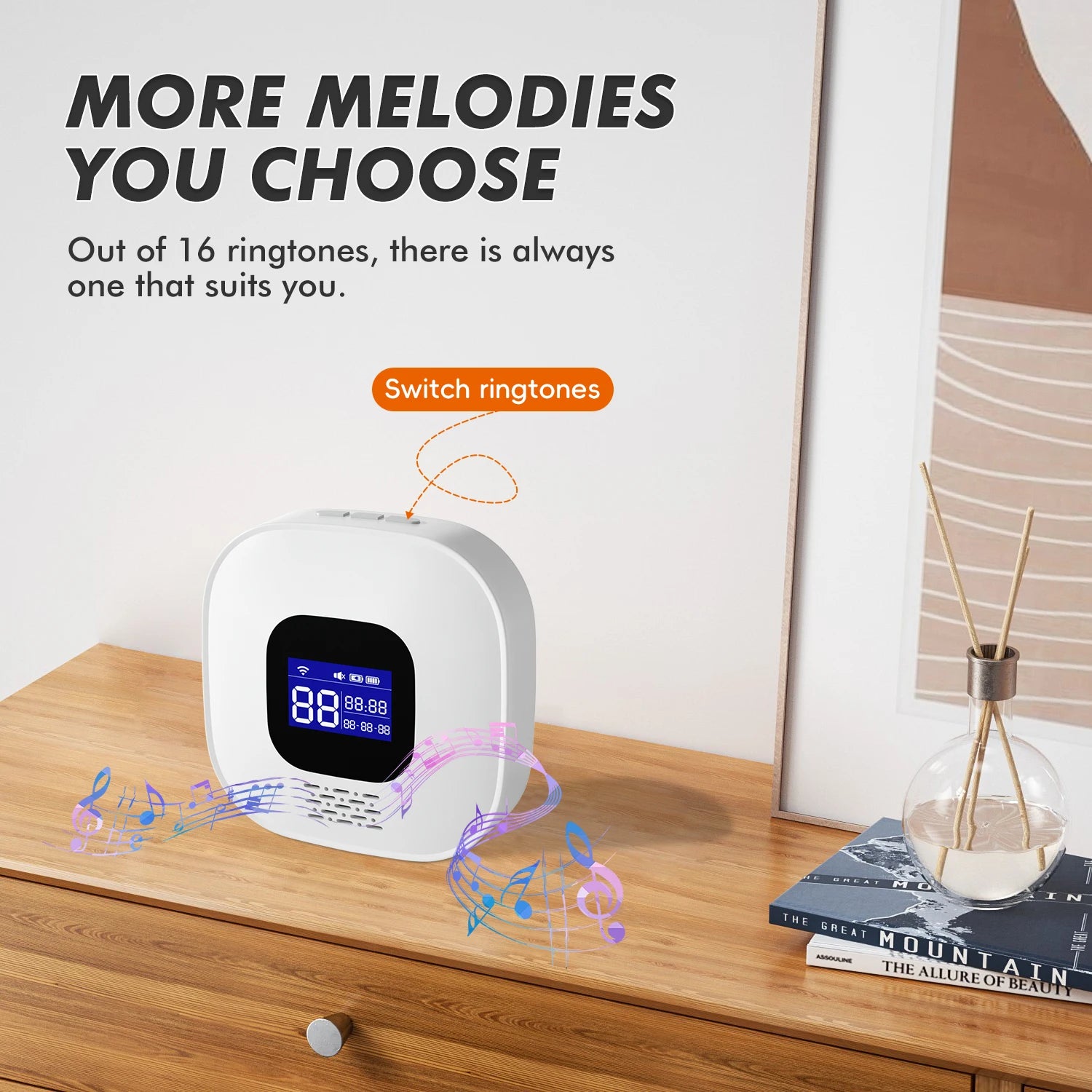 Buscapersonas SOS WiFi Tuya para personas mayores – Sistema de alerta médica sin filtro con pantalla LCD y botón de urgencia