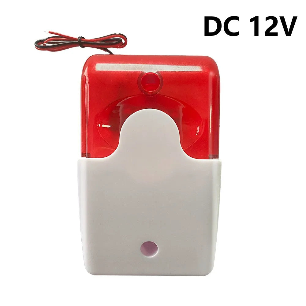 Sirène Filaire avec Flash KUANGZIPENG 110 dB – Alarma sonora y luminosa 12V / 24V / 220V para sistema de seguridad de la casa