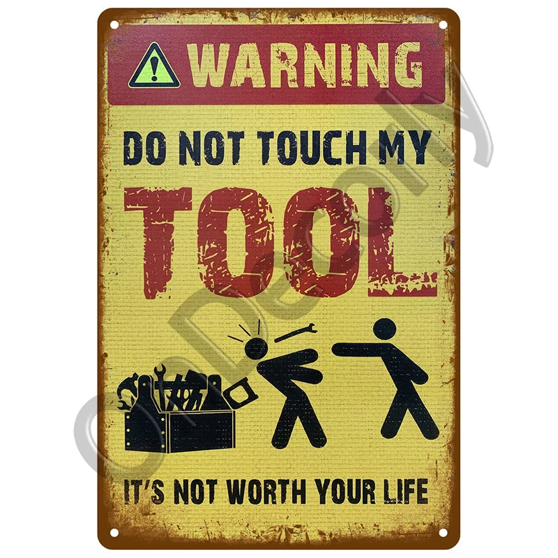 Panneau Vintage CCTV en Métal 20 x 30 cm – Plaque Murale “Vidéosurveillance 24h” pour Bar, Garage, Café et Maison