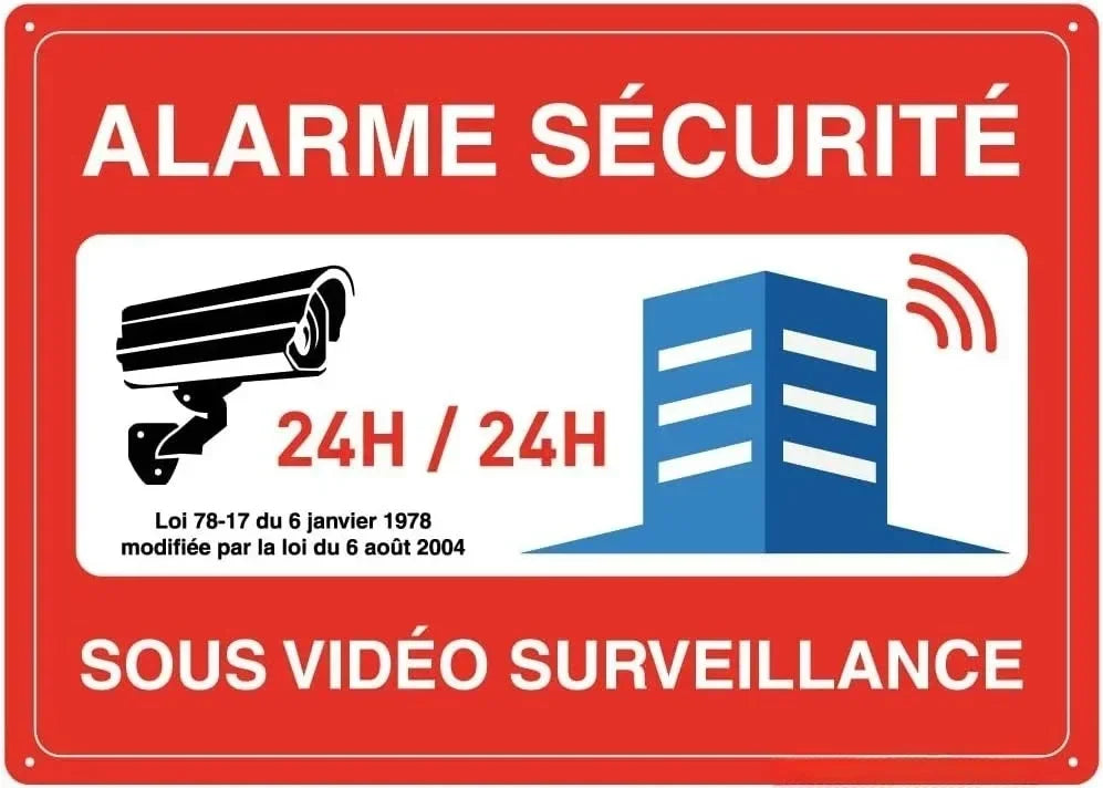 Panneau Rigide en Aluminium “Alarme Vidéo – Propriété Privée, Accès Interdit” – Signalisation de Sécurité Rétro pour Parking et Protection des Biens