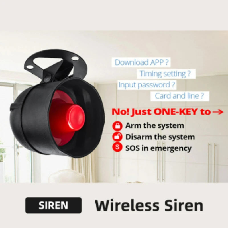 Sirène d’Alarme Intelligente WiFi Tuya 110 dB – Alarme Sans Fil Étanche IP65 Compatible Alexa et Google Home