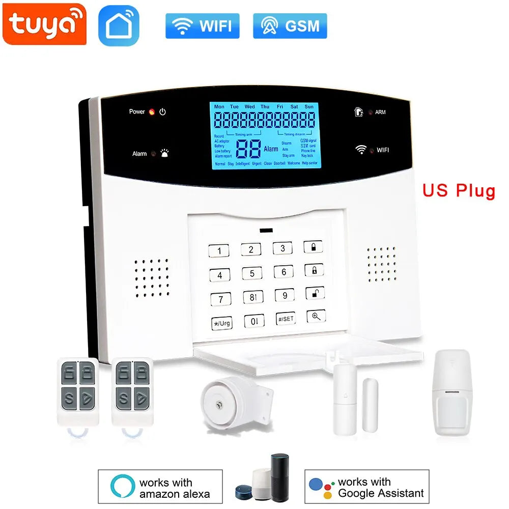 ONENUO 99AST – Sistema de alarma Maison Connecté Tuya WiFi &amp; GSM con pantalla LCD, kit anti-intrusión sin filtro y control a distancia 