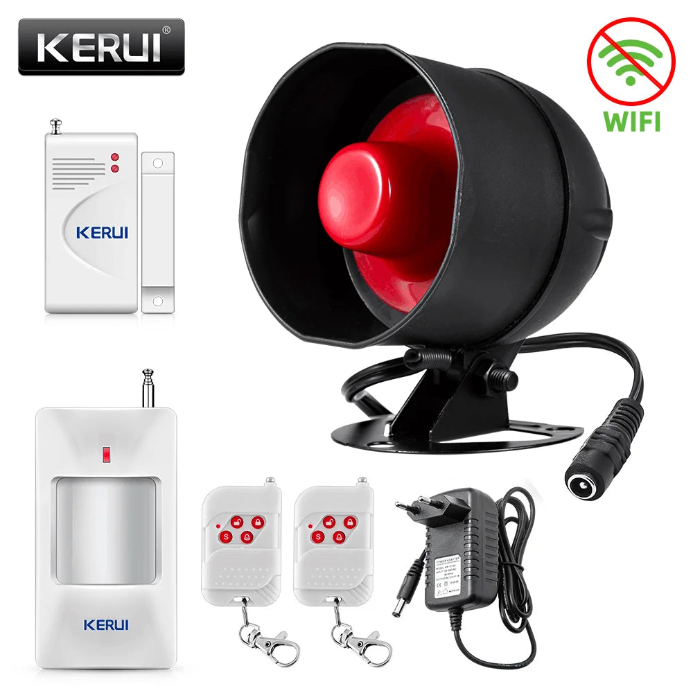 KERUI H01 Sistema de Alarma Casa WiFi Tuya con Sirène 433MHz - Kit Seguridad Sans Fil Compatible Alexa y Google Home