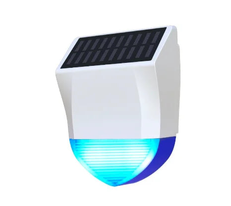 Alarma exterior Solaire Connectée Tuya WiFi/Bluetooth con detector de movimiento PIR – Sirène Étanche con alerta de sonido y luz 